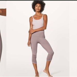 Lululemon awakening crop misty mauve